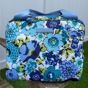 Vera Bradley Blueberry Blooms Insulated Lunch Bag‎ Tote Quilted Beach Cooler J